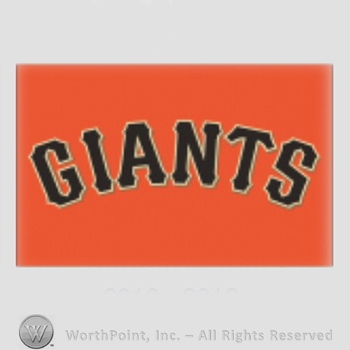 San Francisco Giants sport logo: Giants on a red background.