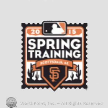 San Francisco Giants sport logo: 2015 Spring Training Scottsdale, AZ and interlocked SF.