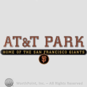 San Francisco Giants sport logo: At&T Park  Home of the San Francisco Giants and an interlocked SF.