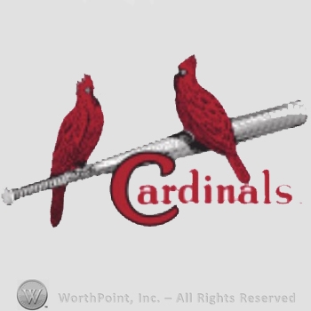 St. Louis Cardinals sport logo: two cardinals on a baseball bat and Cardinals written below.