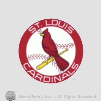St. Louis Cardinals sport logo: cardinal on a baseball bat inside a circle and ST. Louis Cardinals written around.