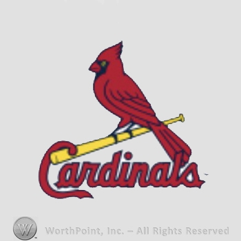 St. Louis Cardinals sport logo: cardinal on a baseball bat and Cardinals written below.