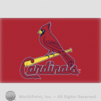 St. Louis Cardinals sport logo: cardinal on a baseball bat and Cardinals written below.