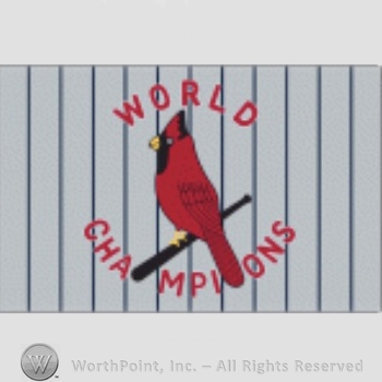 St. Louis Cardinals sport logo: a cardinal on a bat and World Champions written above and below.