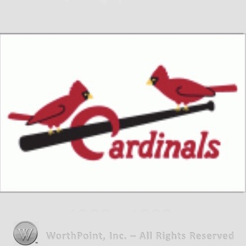 St. Louis Cardinals sport logo: two cardinals on a baseball bat and Cardinals written below.