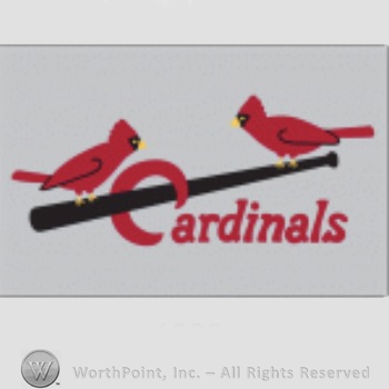 St. Louis Cardinals sport logo: two cardinals on a baseball bat and Cardinals written below.