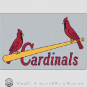 St. Louis Cardinals sport logo: two cardinals on a baseball bat and Cardinals written below.