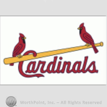St. Louis Cardinals sport logo: two cardinals on a baseball bat and Cardinals written below.