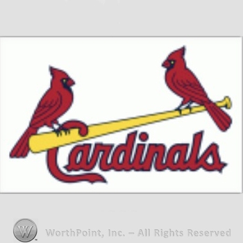 St. Louis Cardinals sport logo: two cardinals on a baseball bat and Cardinals written below.