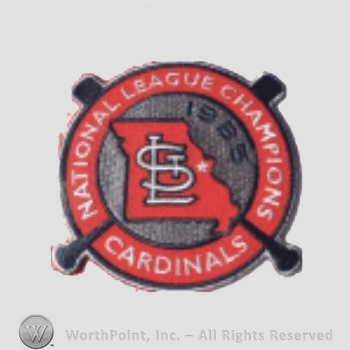 St. Louis Cardinals sport logo: interlocked STL inside a circle; National League Champions Cardinals written on the edge.