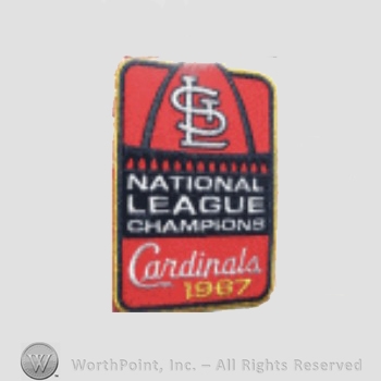 St. Louis Cardinals sport logo: interlocked STL above National League Champions; Cardinals 1987 written below.