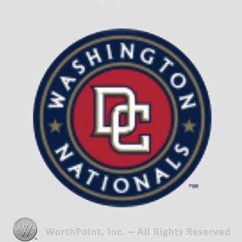 Washington Nationals sport logo: interlocked DC inside a circle and Washington Nationals on the edge.