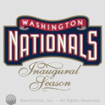 Washington Nationals sport logo: Washington Nationals above Inaugural Season script.
