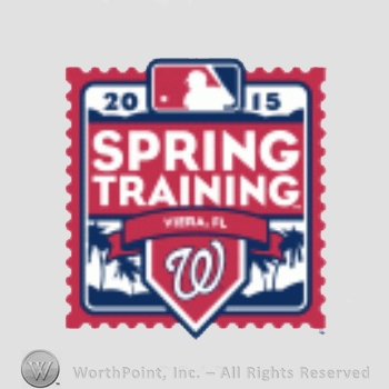 Washington Nationals sport logo: 2015 Spring Training written above Viera, FL and a W.