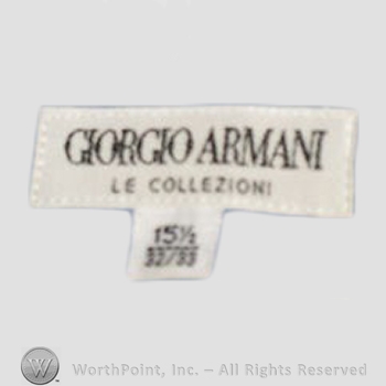Clothing label : Giorgio Armani.