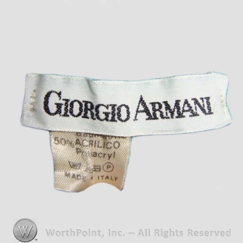 Clothing label : Giorgio Armani.