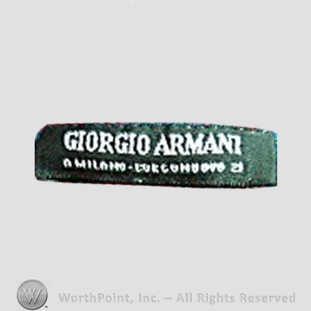 Clothing label : Giorgio Armani.