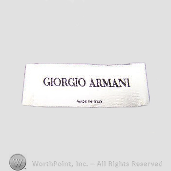 Clothing label : Giorgio Armani.
