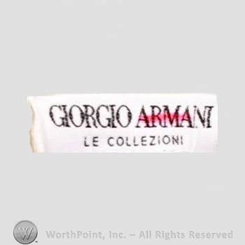 Clothing label : Giorgio Armani.