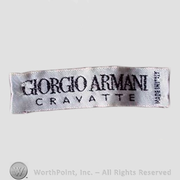 Clothing label : Giorgio Armani.