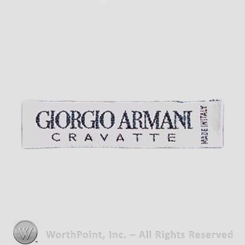 Clothing label : Giorgio Armani.