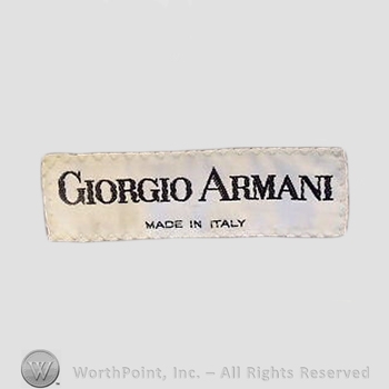 Clothing label : Giorgio Armani.