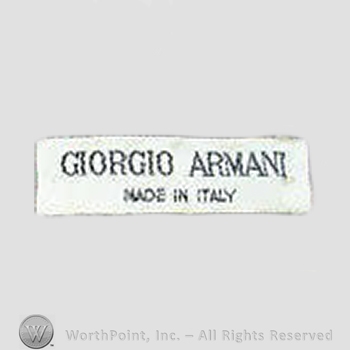 Clothing label : Giorgio Armani.