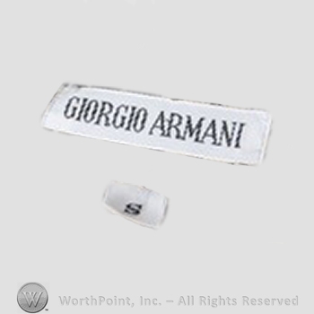 Clothing label : Giorgio Armani.