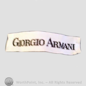 Clothing label : Giorgio Armani.