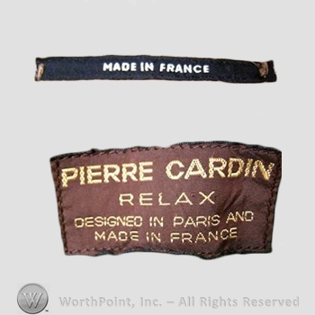 Clothing label : Pierre Cardin.