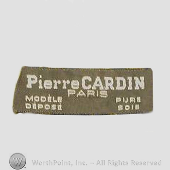 Clothing label : Pierre Cardin.
