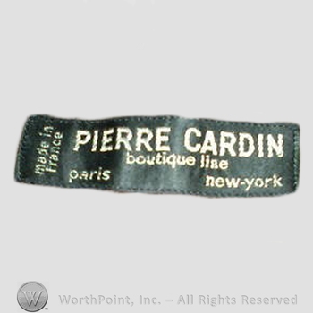 Clothing label : Pierre Cardin.