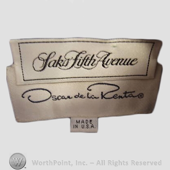 Clothing label : Oscar de la Renta.