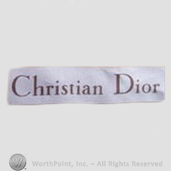 Clothing label : Christian Dior.