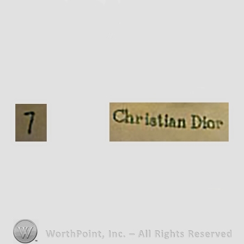 Clothing label : Christian Dior.