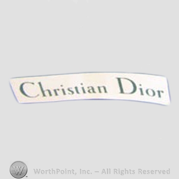 Clothing label : Christian Dior.