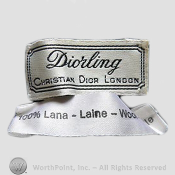 Clothing label : Christian Dior.