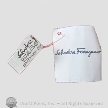 Clothing label : Salvatore Ferragamo.