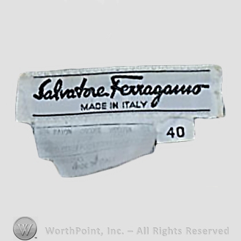 Clothing label : Salvatore Ferragamo.
