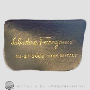 Clothing label : Salvatore Ferragamo.
