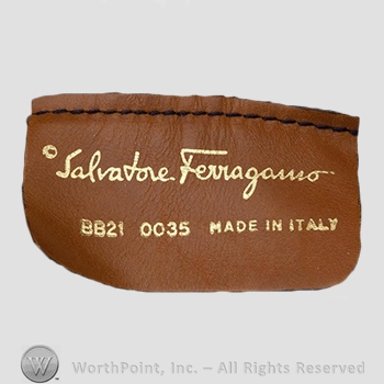 Clothing label : Salvatore Ferragamo.