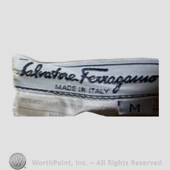 Clothing label : Salvatore Ferragamo.