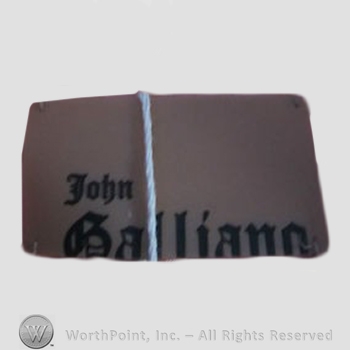 Clothing label : John Galliano.