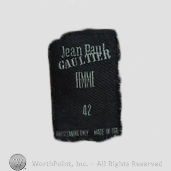 Clothing label : Jean Paul Gaultier.