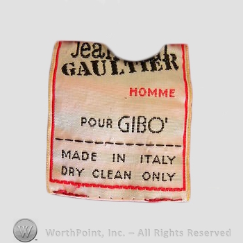 Clothing label : Jean Paul Gaultier.
