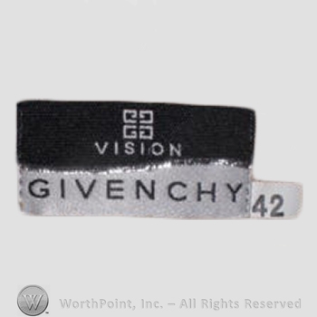 Clothing label : Hubert de Givenchy.