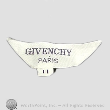 Clothing label : Hubert de Givenchy.