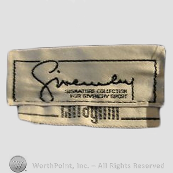 Clothing label : Hubert de Givenchy.