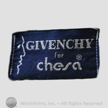 Clothing label : Hubert de Givenchy.