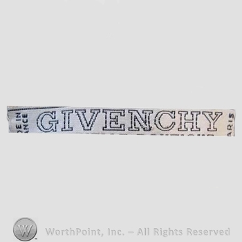 Clothing label : Hubert de Givenchy.